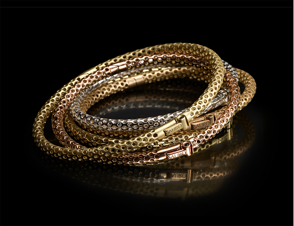 Buy SAURO Brev 18K Yellow Gold 750 Rubber Bracelet 8 Long Online in India   Etsy