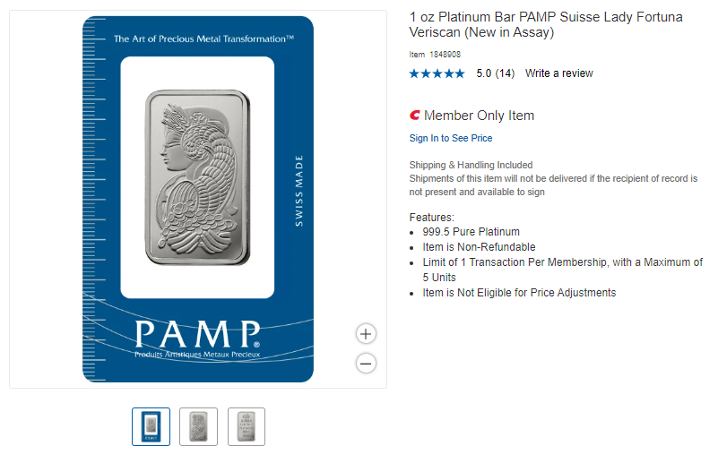 Costco Tightens Gold Bar Limits 2