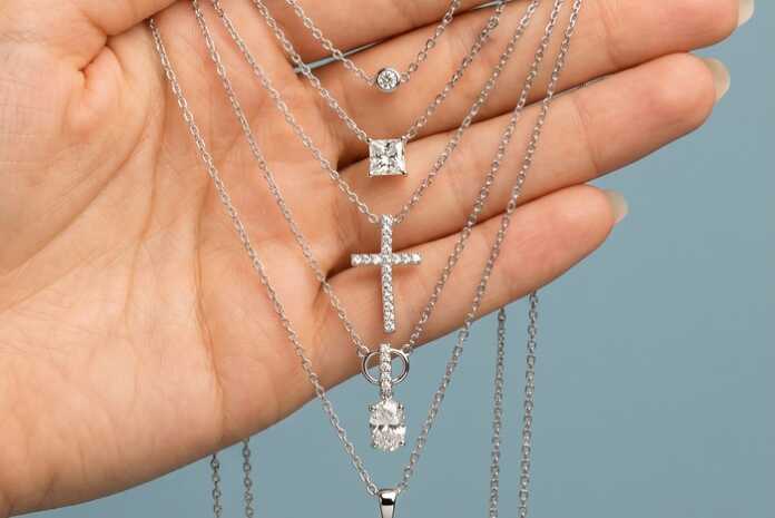 House of Jewellery lab-grown diamond necklace collection at Time & Shine Edmonton