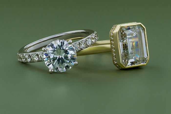 Zeghani's Canadian Love Story Lands at Time & Shine Edmonton 1 Zeghani engagement rings in 14K gold and white gold