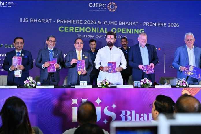 IIJS Bharat Premiere 2026 ceremonial opening at the Bombay Exhibition Centre in Mumbai