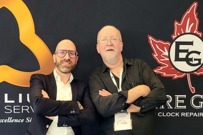 Watch repairs for jewellers seminar by Charles Harris and Sevan Khidichian of Trillium Watch Service at the Time & Shine Jewellery Trade Show in Toronto.